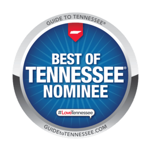 An award badge noting nomination for the Best of Tennessee award