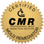 Badge for Certified Mold Remediator certification from Professional Mold Inspection Institute