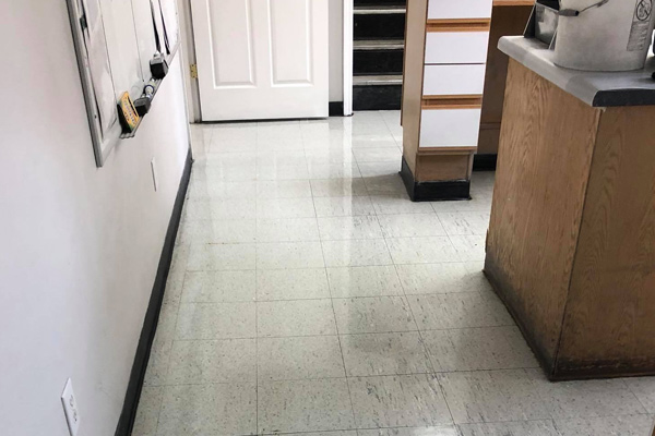 Tile flooring in office after professional cleaning and sealing in Johnson City, TN